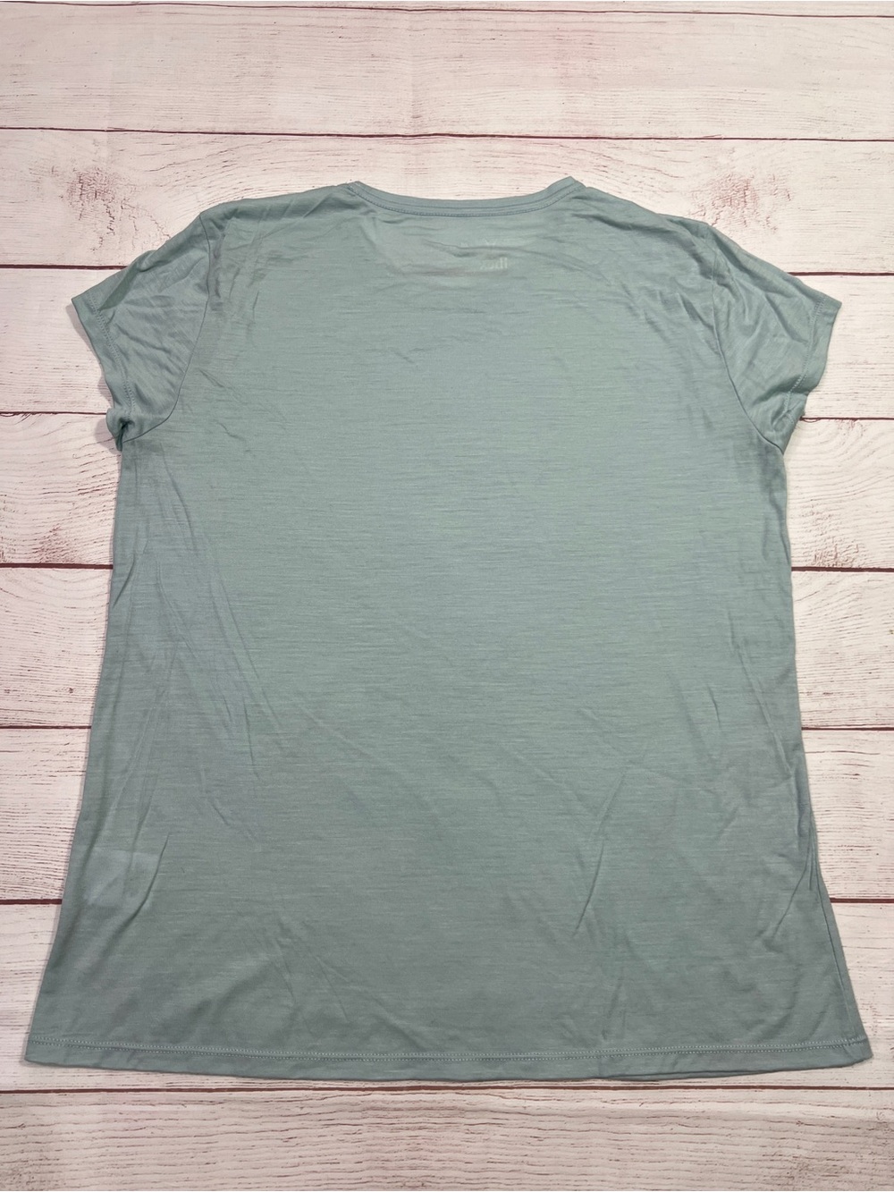 Ibex Women's Journey Merino Tee - M - light green wool blend short sleeve crew - Picture 4 of 10